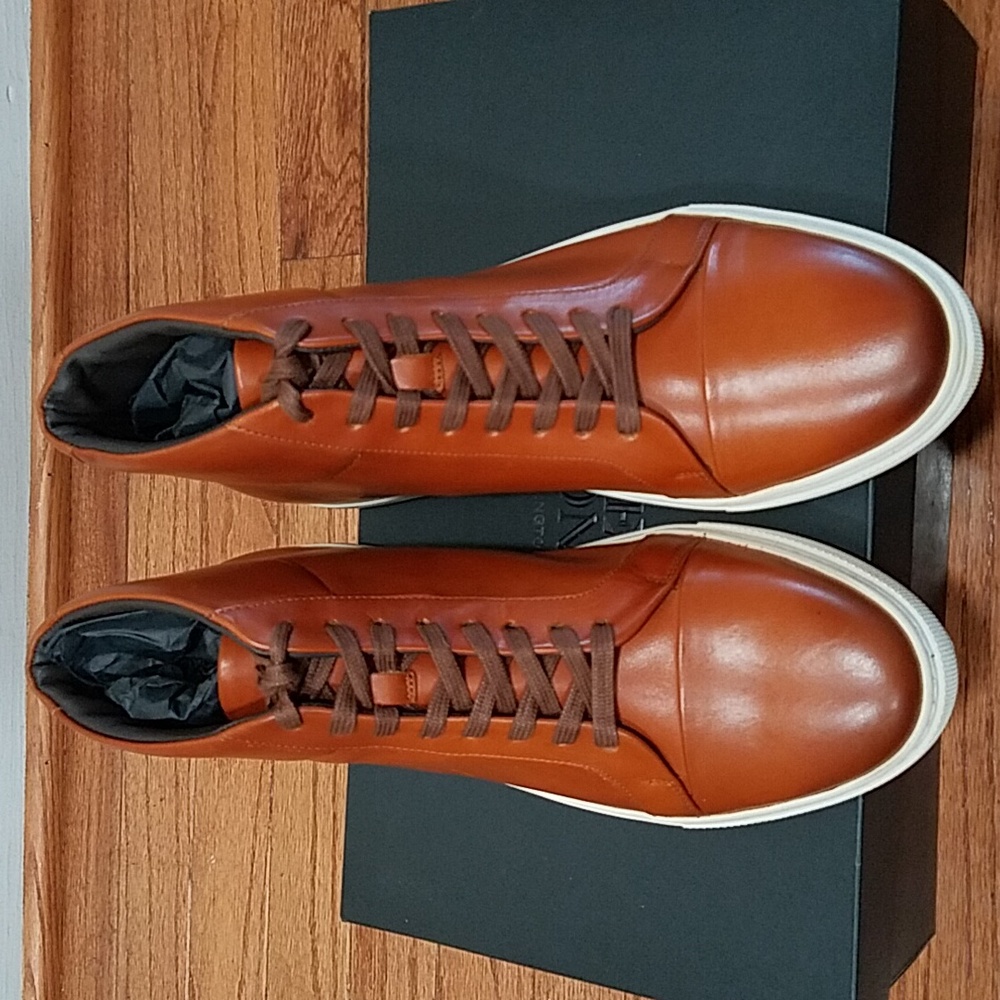 Allen Edmonds Cooper High-top Sneaker In Walnut Leather size  9.5 D